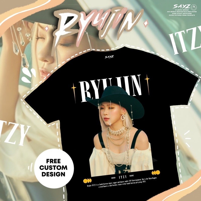 ใหม่ แฟชั่นใหม่ล่าสุด เสื้อยืด ลาย Ryujin ITZY | Itzy SERIES | Midzy | Shin RYUJIN | เสื้อยืด พิมพ์ล