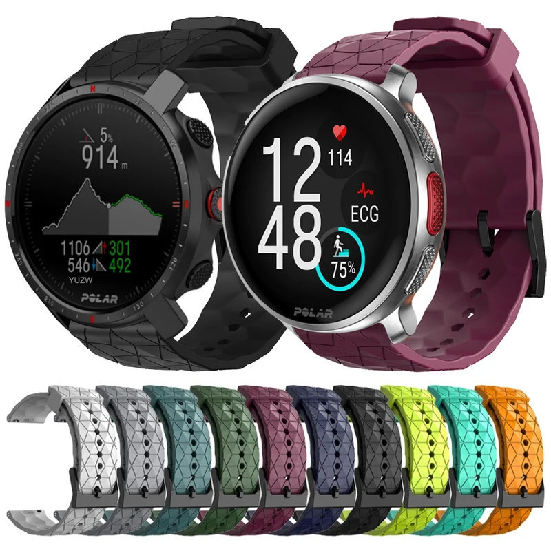 สำหรับ Polar Vantage V3 V2 M2สร้อยข้อมือยางนาฬิกา X2 Pro titan/ignite 2 3 /pacer/unite กีฬานาฬิกา20ม