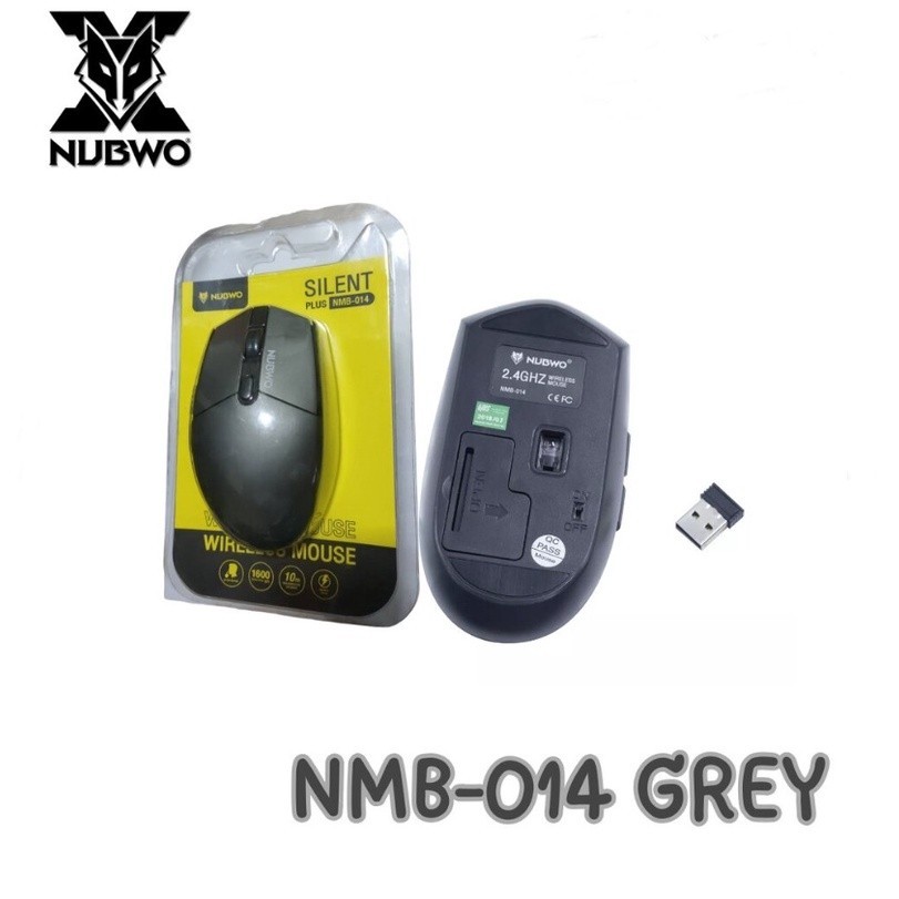 เม้าส์ NUBWO USB Optical Mouse รุ่น NMB-014เม้าส์ ไร้สาย แบบไร้เสียงคลิก มีโหมดประหยัดถ่าน