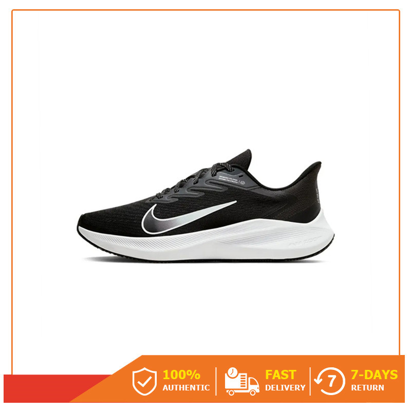 เคาน์เตอร์ของแท้ Nike Zoom Winflo 7 " Black White " รองเท้ากีฬา