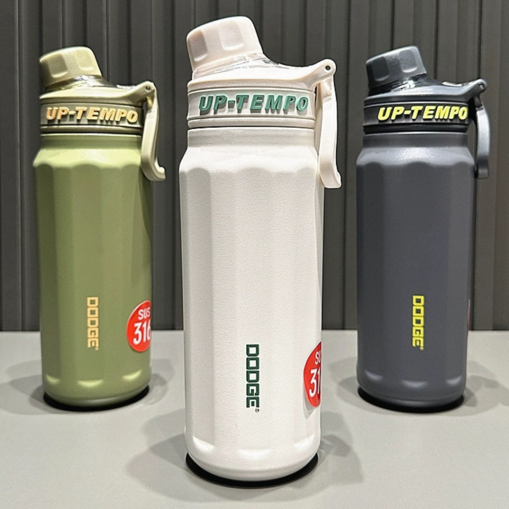 DODGE กระบอกน้ำเก็บอุณหภูมิ หูหิ้วแข็งแรง ได้ทั้งน้ำร้อนน้ำเย็น SUS316 ขนาด 520ml , 670ml , 1000ml