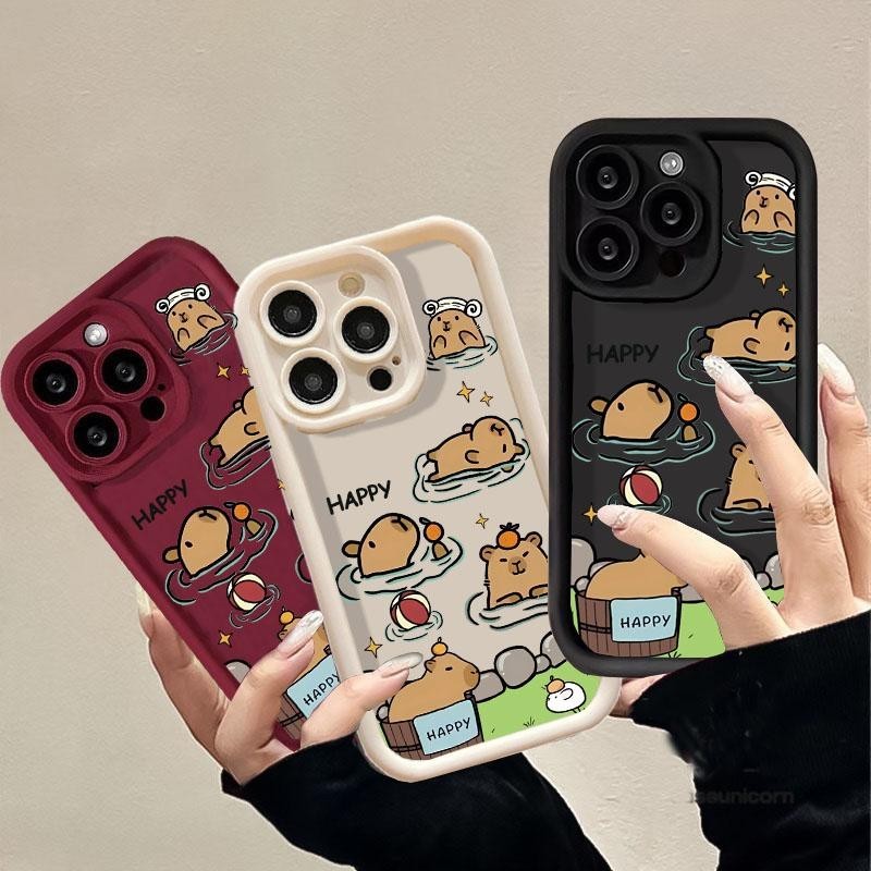 น่ารัก Capybara เคสโทรศัพท์สําหรับ Samsung Galaxy A03 A03S A04E A10S A12 A13 A20S A22 A23 A30 A20 A31 A32 A33 A51 A52 A53 A54 ปลอกการ์ตูนขอบนุ่มกันกระแทก