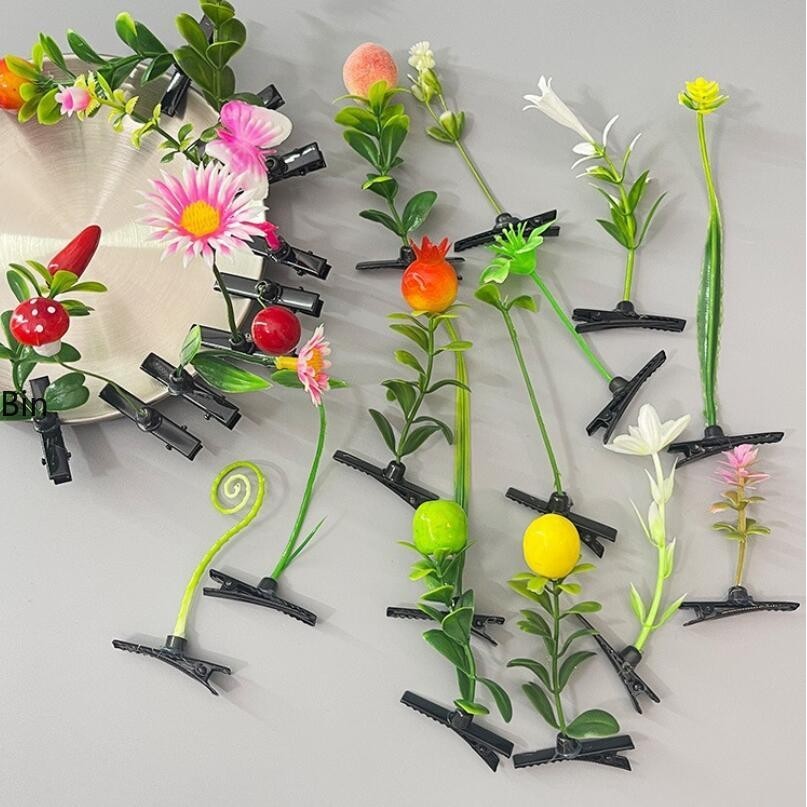 Wilii แปลกใหม่น่ารัก Bean Sprouts กิ๊บติดผมสําหรับสาวสนุกเด็กดอกไม้ Hairpin