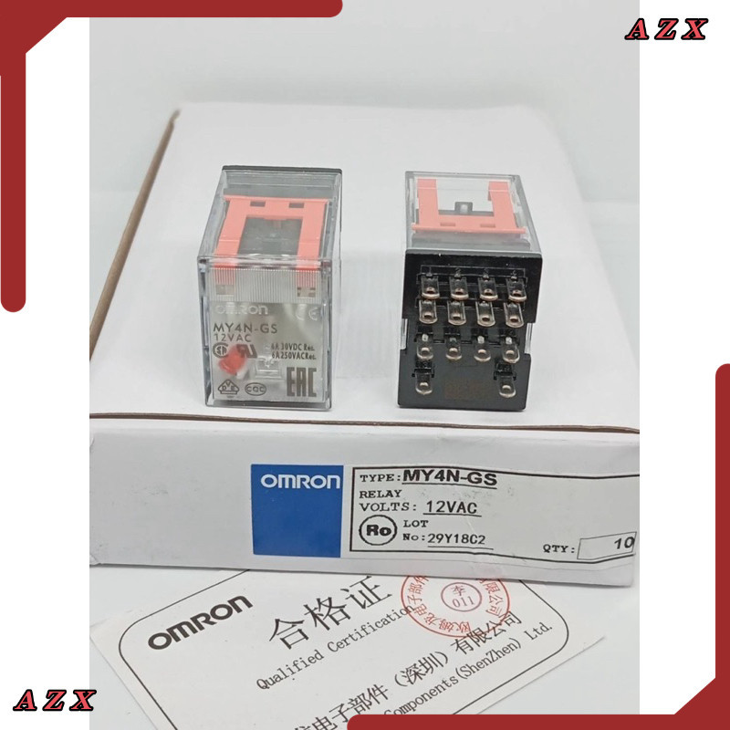 ใน กทม รีเลย์ ของแท้ใหม่  MY4N-GS 12VDC 24VDC  220vac MY4n-Gs 12VAc 24vac MY4N-GS 12vac 24vac relay