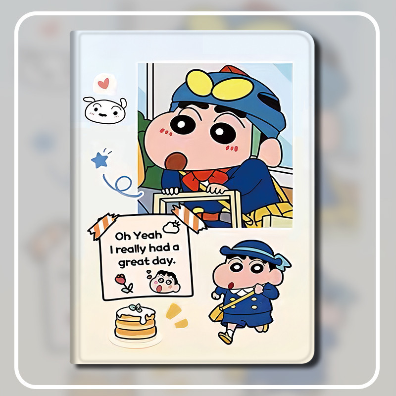 เคสป้องกัน iPad 10th Generation Air4 Air5 Air6 10.5 นิ้ว Go To School Superman Crayon Shin chan พร้อ