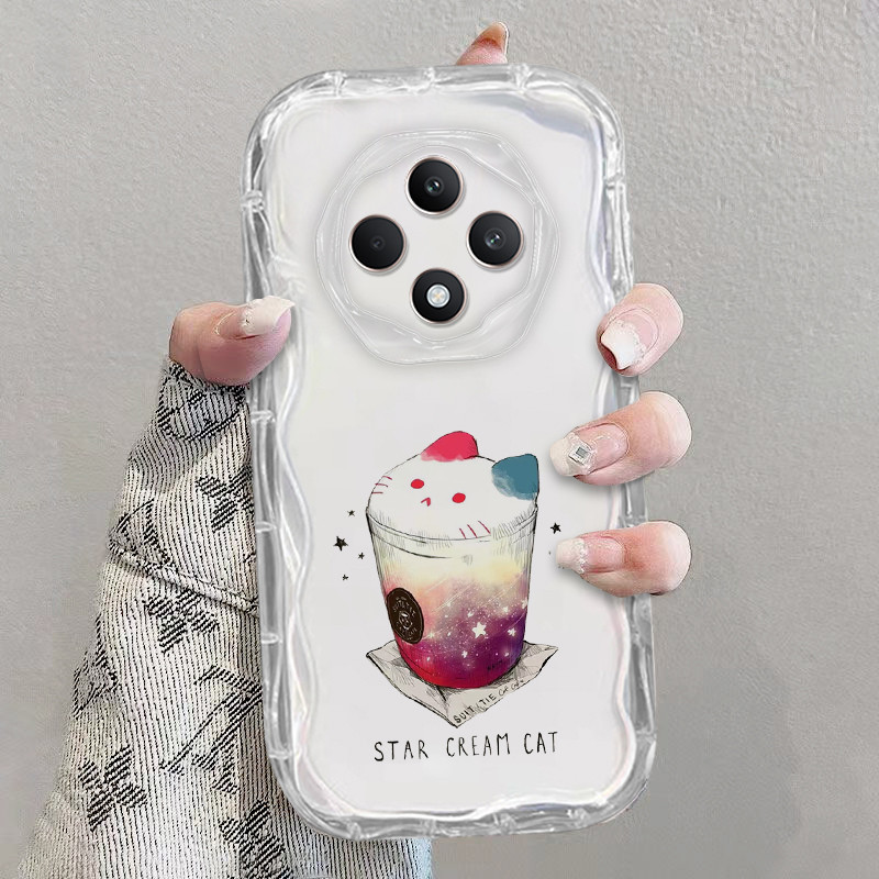 เคส OPPO Reno 12F 5G Reno12F กันกระแทกโปร่งใสป้องกันกล้อง Soft Wave Edge เคสโทรศัพท์ฝาครอบ