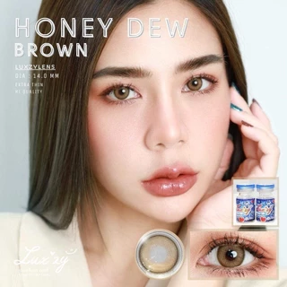 คอนแทคเลนส์(มินิ)🔥Honey Dew🔥(LuxzyLens) สี : Brown / Gray / Green รายเดือน มีค่าสายตา