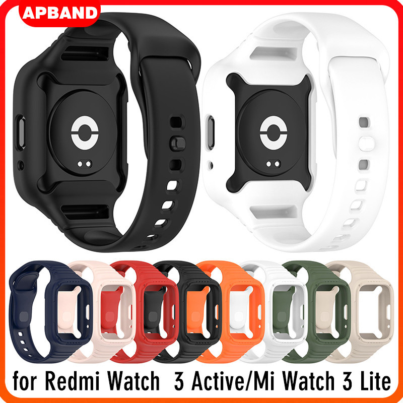 ซิลิโคนกีฬากรณีสายสำหรับ Redmi Watch 3 Active SmartWatch Xiaomi Mi Watch 3 Lite ปกวงป้องกันหน้าจอ