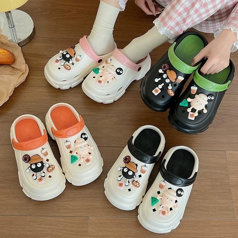 Code: 688 รองเท้าหัวโต ฟรุ้งฟริ้ง ส้นสูง นิ่มใส่ดี ไซส์ 35-40 พร้อมส่ง