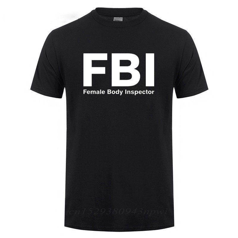 USA FBI ชาย Inspector พิมพ์ตลกเสื้อยืดสําหรับชาย O-คอสั้นแขนสั้นฤดูร้อนผ้าฝ้าย Streetwear T เสื้อ Ts