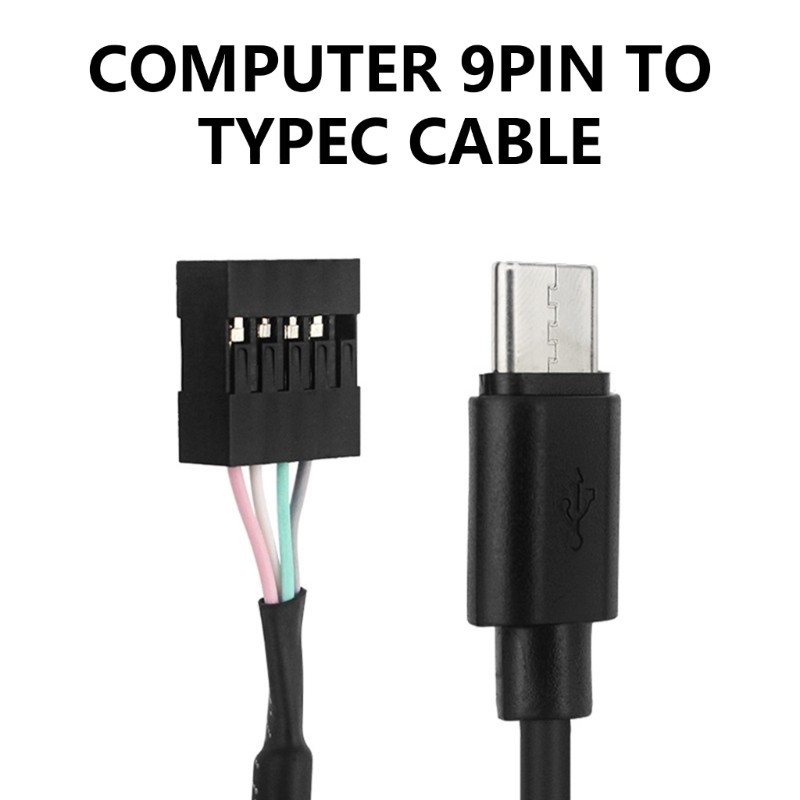 Homie0 9Pin To Type C สาย USB เมนบอร์ดคอมพิวเตอร์สายไฟสําหรับหน้าจอรอง PC หน้าจอ LCD Fast Charging และ D