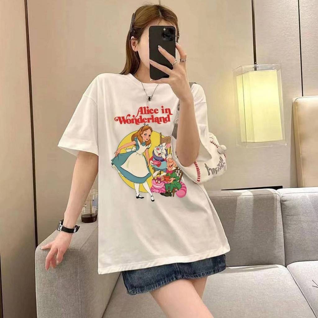 เสื้อยืด แฟชั่นผู้หญิง คอตตอน100% คอกลม ลายเจ้าหญิง BT002