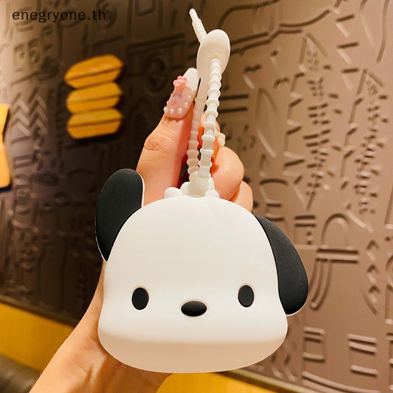 SANRIO แฟชั่น ซานริโอ มินิซิลิโคนกระเป๋าจี้ผู้ถือเหรียญการ์ตูนกระเป๋าหูฟังถุงเก็บ < อีโอที>