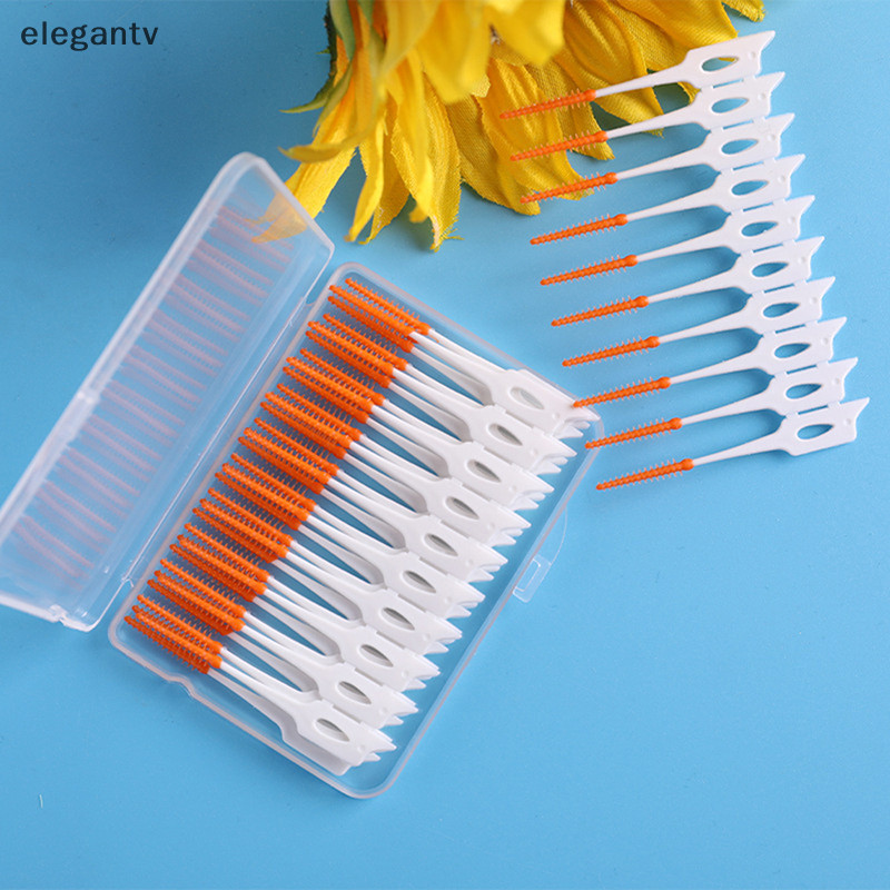 Egn 20/40PCS Oral Care ซิลิโคน Interdental แปรง Super Soft แปรงทําความสะอาดไหมขัดฟันไม้จิ้มฟัน N