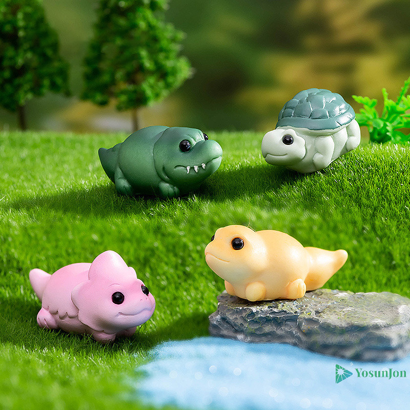 Yosunjon] Creative Lizard ไดโนเสาร์จระเข้ Micro Figurines ภูมิทัศน์ DIY ตกแต่งบ้านสัตว์เดสก์ท็อปรถอุปกรณ์เสริมเครื่องประดับของขวัญใหม่