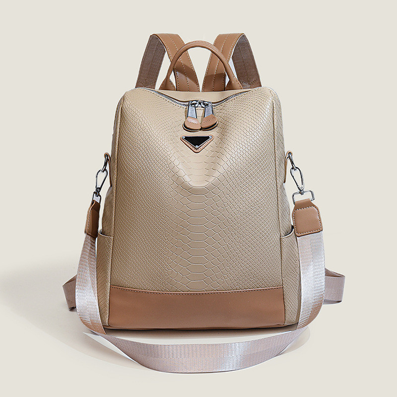 IELGY เกาหลีรุ่นสุภาพสตรีกระเป๋าเป้สะพายหลัง Retro แฟชั่นมัลติฟังก์ชั่หญิงกระเป๋าหนัง Commuter แฟชั่น All-Match กระเป๋าเป้สะพายหลัง - รูปที่ 2