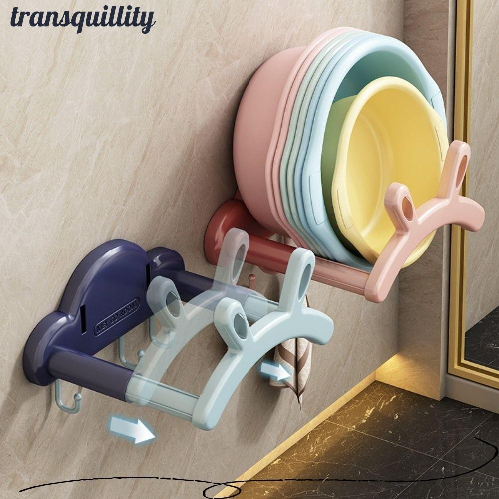 ชั้นวางอ่างล้างหน้า TRANSQUILLITY, ชั้นเก็บของหูกระต่ายติดผนัง, ทนทานไม่เจาะตะขออ่างล้างหน้าแบบยืดไสลด์มัลติฟังก์ชั่นในครัวเรือน