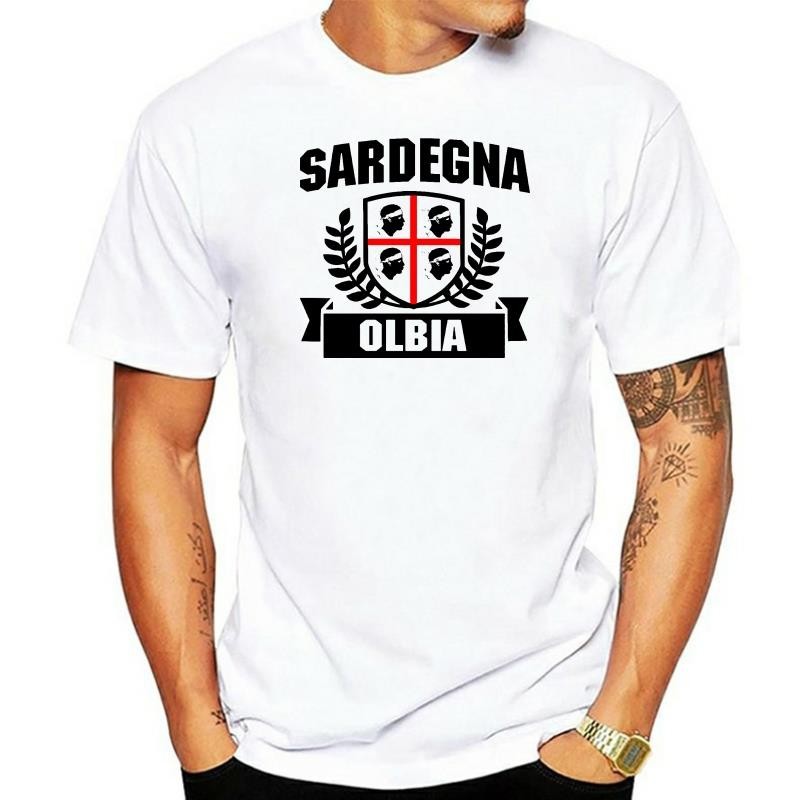 2024 ใหม่แฟชั่น Casual คุณภาพสูงผู้ชาย Hip Hop พิมพ์เสื้อยืด J1287 ธง Sardinia City Olbia Letter พิม