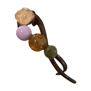 2024 กิ๊บติดผมสี Dopamine สไตล์เกาหลี High-End Feel Twisted Word Clip