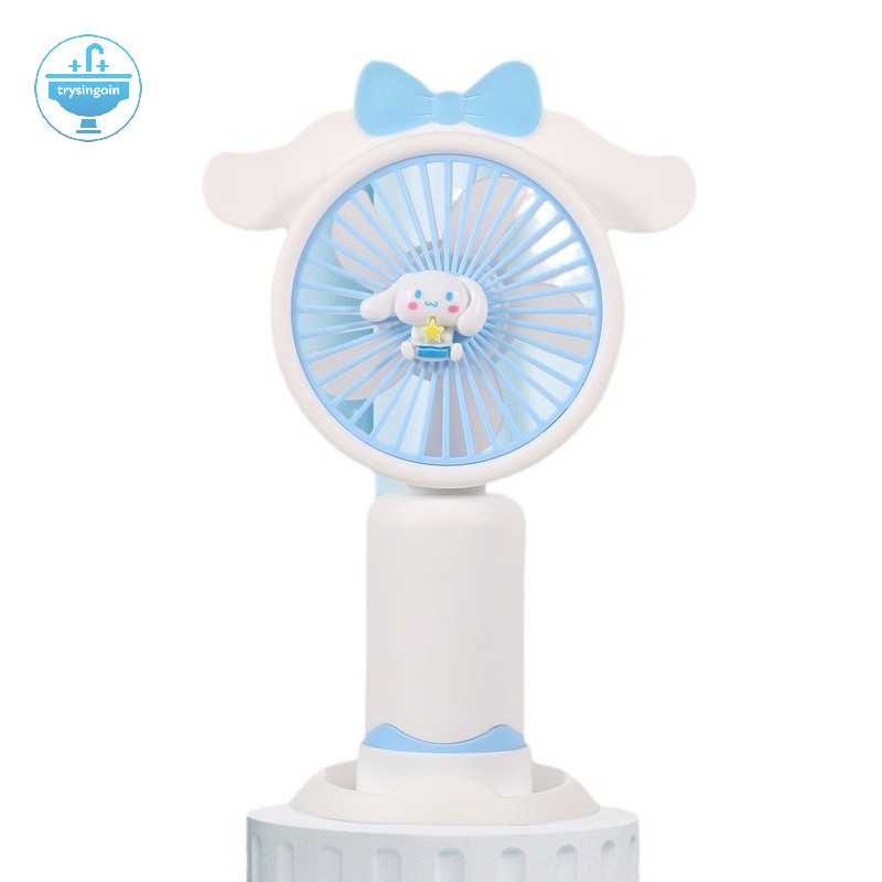 [trysingoin] แบบพกพา Sanrio พัดลมมือถือฤดูร้อน USB ชาร์จพัดลมตั้งโต๊ะการ์ตูนใช้คู่ Kawaii ที่วางโทรศัพท์พัดลมมินิสาวน่ารักของขวัญ TH