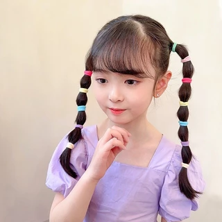 300ชิ้นชุดผมหางม้าผูกผมสําหรับเด็กแฟชั่นเกาหลียืดหยุ่นสูงยางรัดอุปกรณ์ผม