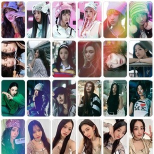 50-124pcs NJ Laser Hologram Lomo Cards How Sweet Album Minji HAERIN Solo Photocards BUNNIES CAMP CLU