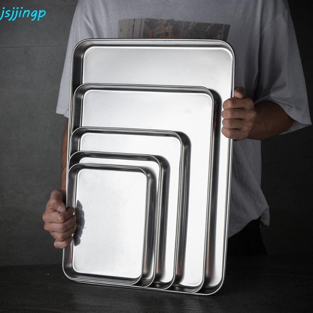 Jsjjingp ถาดอบสําหรับเครื่องปิ้งขนมปังเตาอบจานผลไม้ป้องกันสนิมทนทานจานเค้กสําหรับงานหนัก