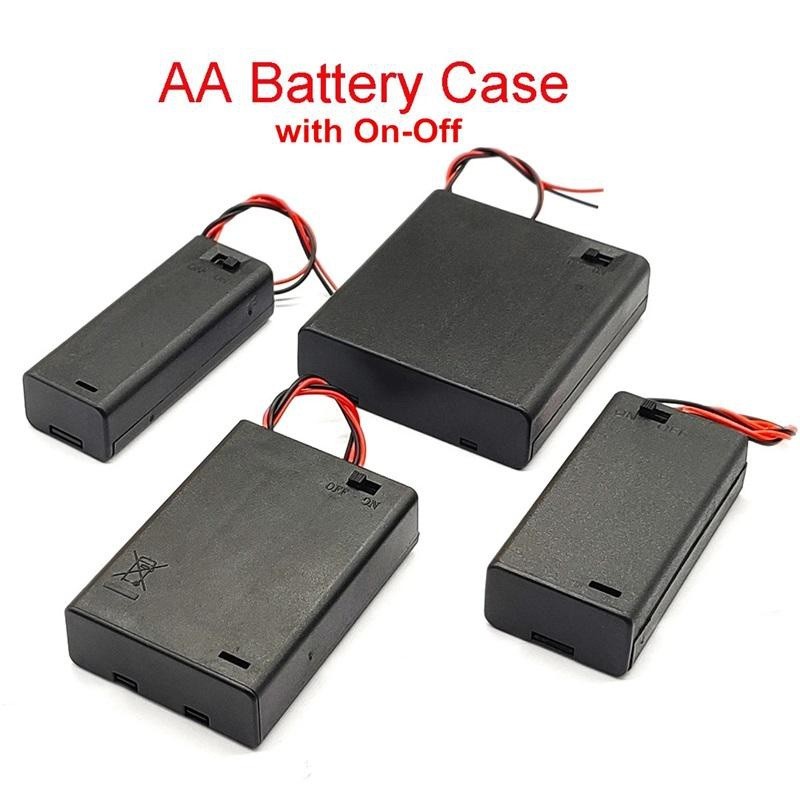 1/2/3/4 Slot 1.5V/3V/4.5V/6V AA Battery Series Holder Box Case พร้อมสวิตช์