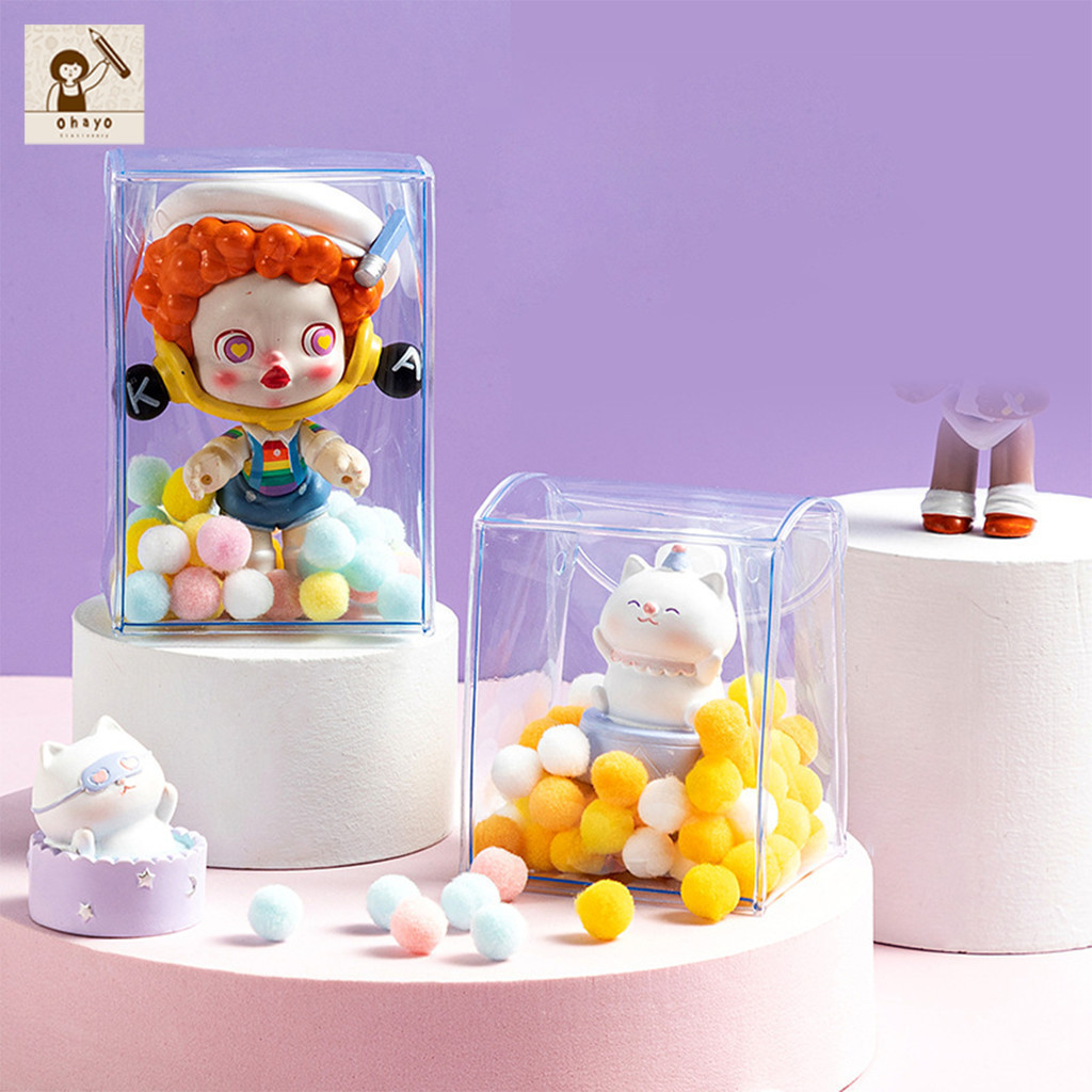 กระเป๋าตุ๊กตาpvcใส กระเป๋าใส่ตุ๊กตา กล่องโชว์ตุ๊กตา กระเป๋าพร้อมพวงกุญแจ แบบใส มีซิป สําหรับตกแต่ง DIY