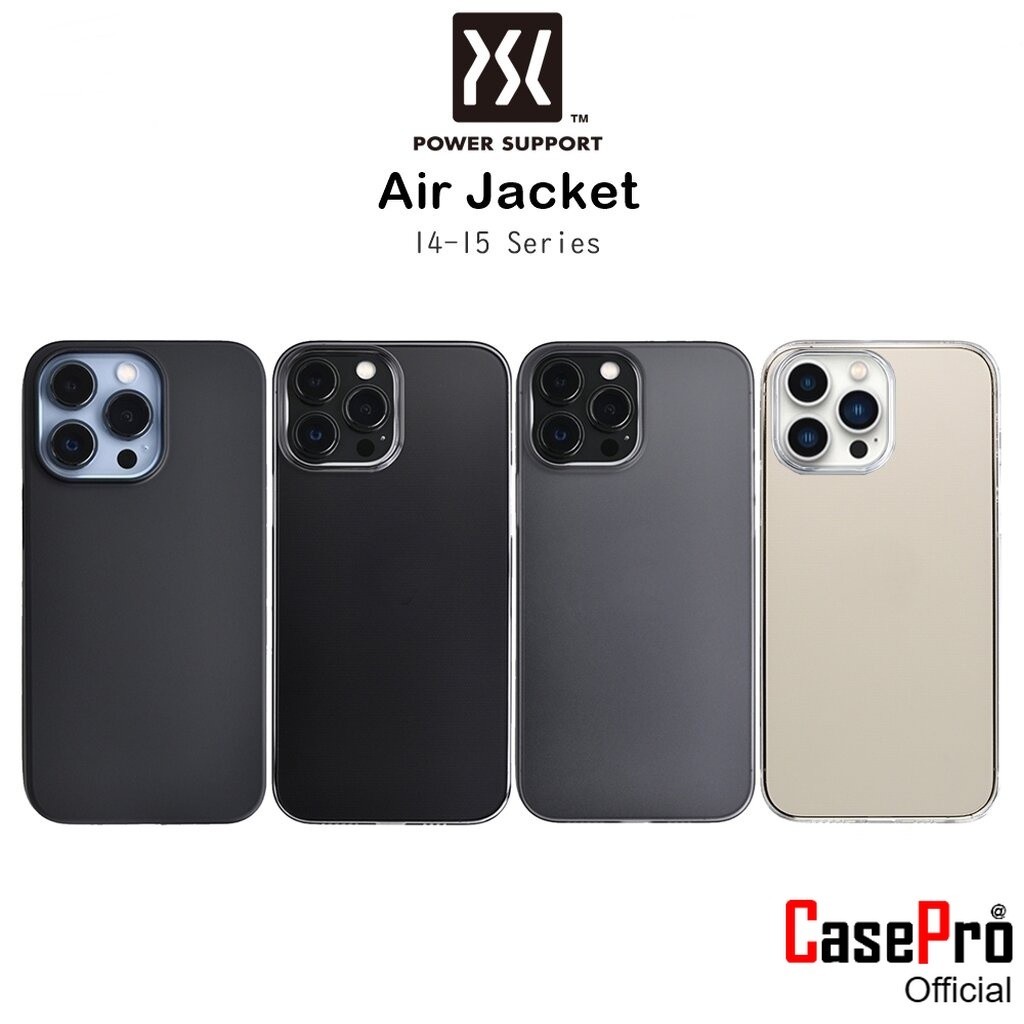 Power Support Air Jacket เคสกันกระแทกแบบบางพิเศษเกรดพรีเมี่ยมจากญี่ปุ่น เคสสำหรับ iPhone14/15Series(ของแท้100%)