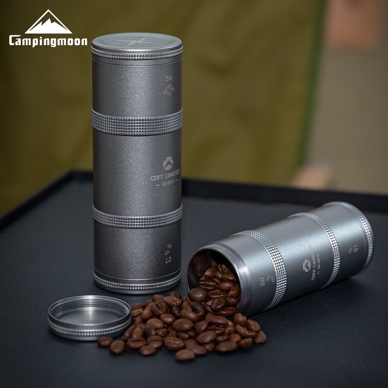 CAMPINGMOON กระป๋องเมล็ดกาแฟ CC-50-H อลูมิเนียมอัลลอยด์ ปิดผนึก พกพา ตั้งแคมป์กลางแจ้ง อุปกรณ์ชงกาแฟ