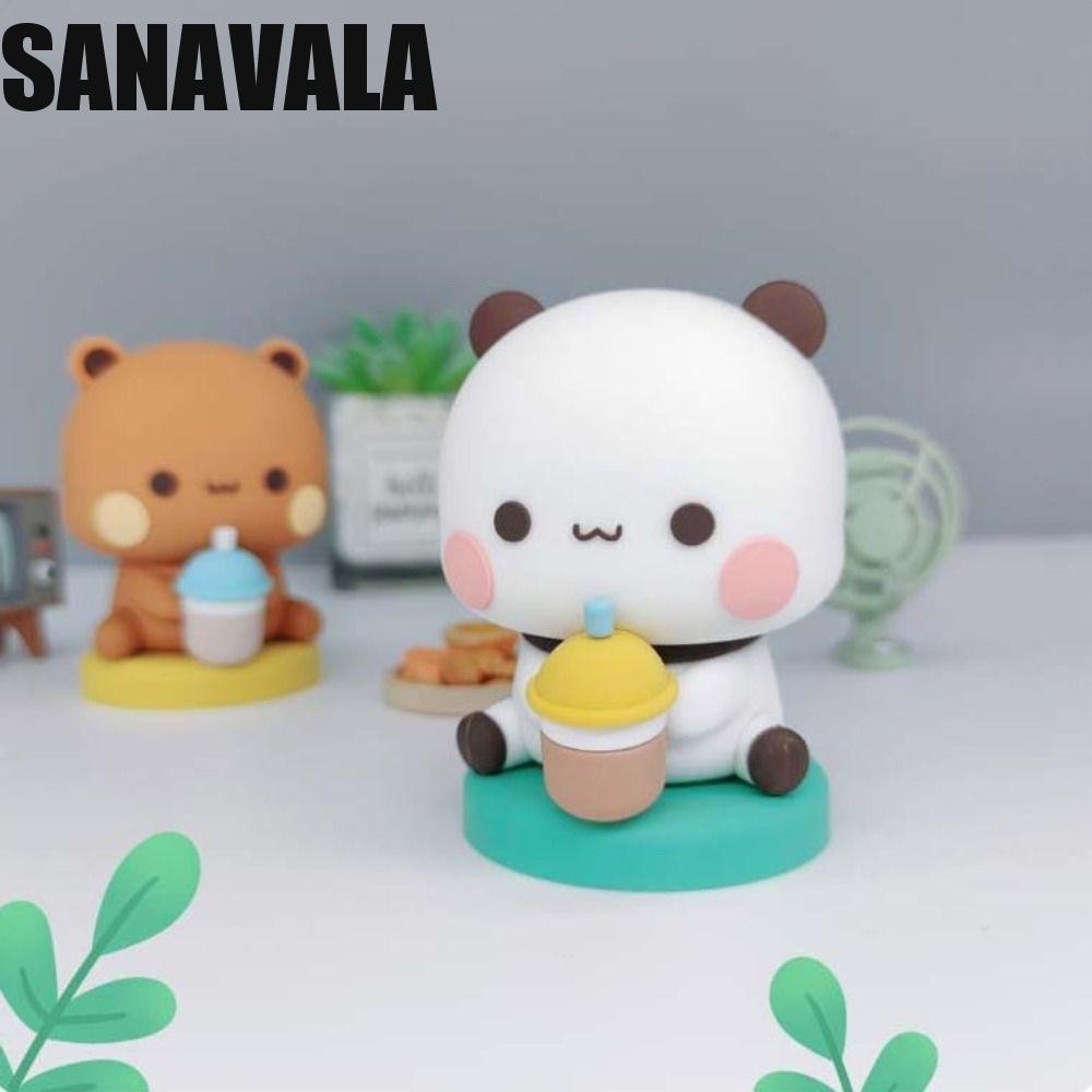 Sanavala Bubu Dudu Panda หมีรูป,อะนิเมะรูป Panda Panda Bubu Dudu รูปตุ๊กตา,มินิการ์ตูนสะสมการ์ตูนหมี Bubu Figurine ตุ๊กตาตกแต่งบ้าน