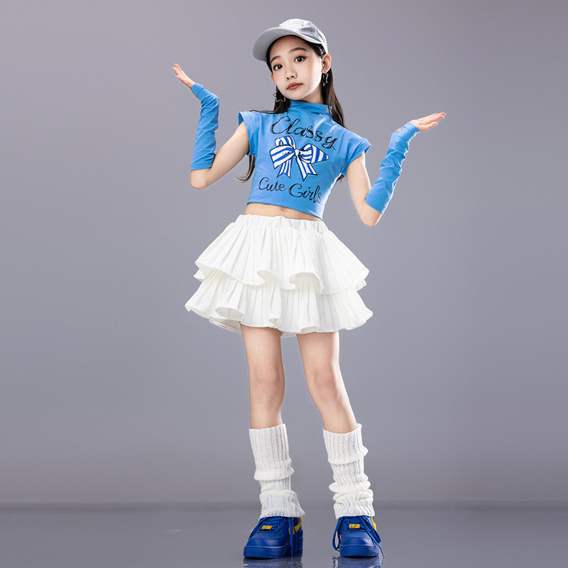 วันเด็ก Dopamine Street Dance เครื่องแต่งกายสาวแจ๊สแดนซ์ชุดแคทวอล์ค Blast Street Girl Performance เครื่องแต่งกายอินเทรนด์ 20208087
