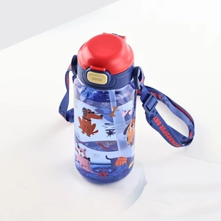 กระติกน้ำหูกวาง กระติกน้ำลายการ์ตูน ขวดน้ำเด็ก ฟรีสายคล้องคอ ขนาด 600 ml พร้อมส่ง มีให้เลือก 3