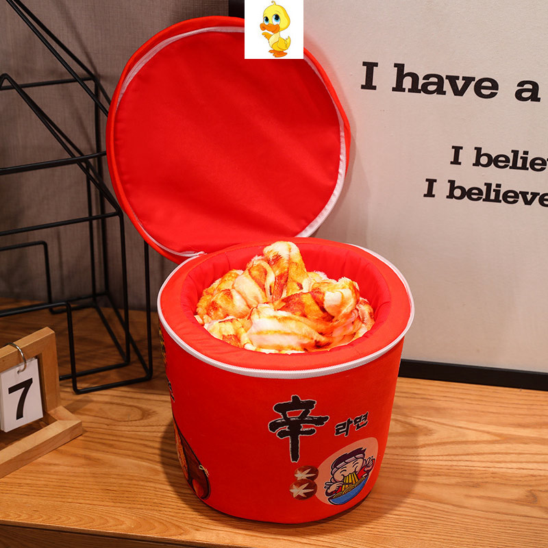 บวก สร้างสรรค์สมจริงถ้วยบะหมี่กึ่งสําเร็จรูปของเล่นตุ๊กตาราเมนผ้าห่มชินรามยอนกะหล่ําปลีดองก๋วยเตี๋ยวจิกาว่าสํานักงานผ้าห่มห้องนอนหมอนเบาะของขวัญวันเกิดคริสต์ม - รูปที่ 2