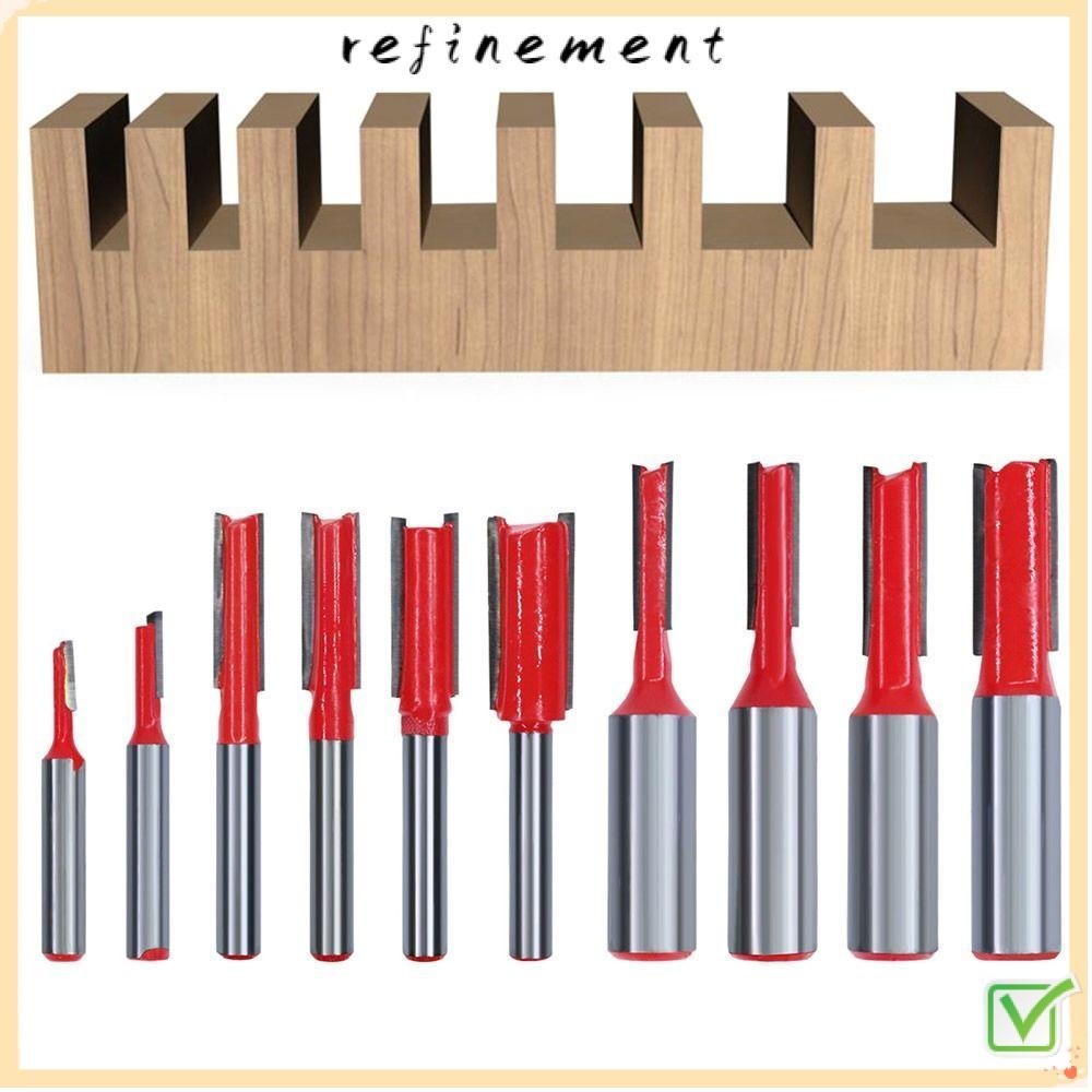 Refinement ดอกเร้าเตอร์ ขอบตรง อัลลอย 1/4 นิ้ว 1/2 นิ้ว ทนทาน สําหรับงานไม้