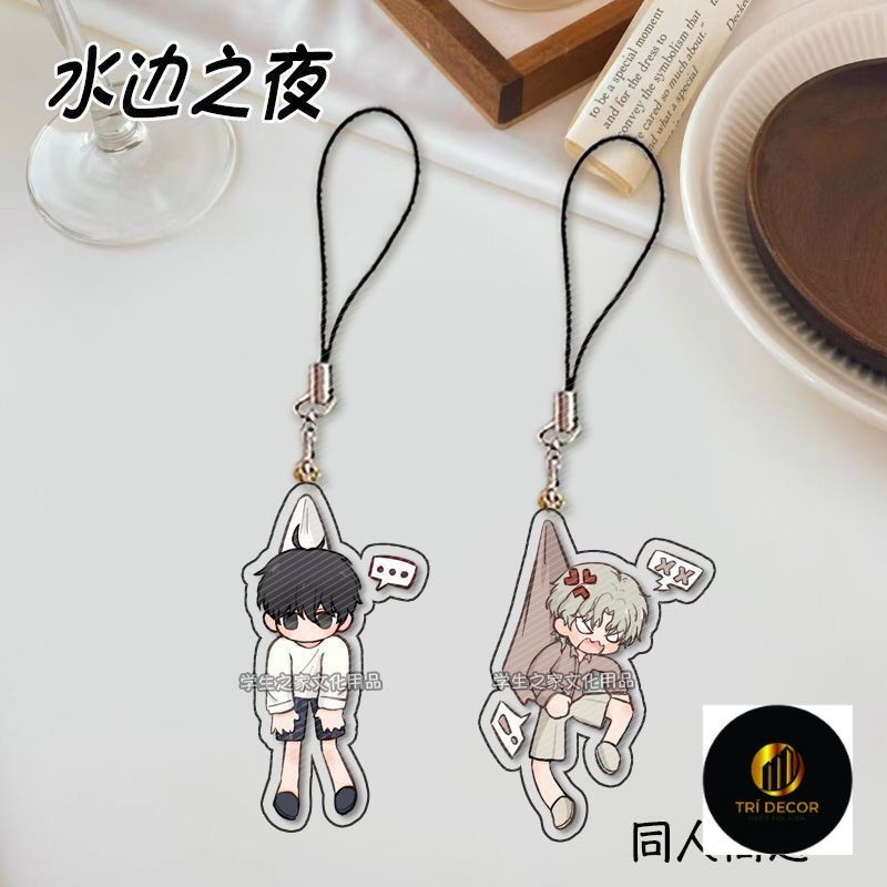 เชือกคล้องโทรศัพท์มือถือกลางคืนริมทะเลการ์ตูนเกาหลี Jin Yi Xuan Lu Taizhou Danmei เชือกเส้นเล็กโทรศั