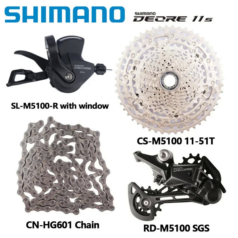 ZXC SHIMANO DEORE ชุด M5120 M5100 11สปีดชุดเปลี่ยนเกียร์จักรยานเสือภูเขาด้านหลัง dearilleur 42T 51T 