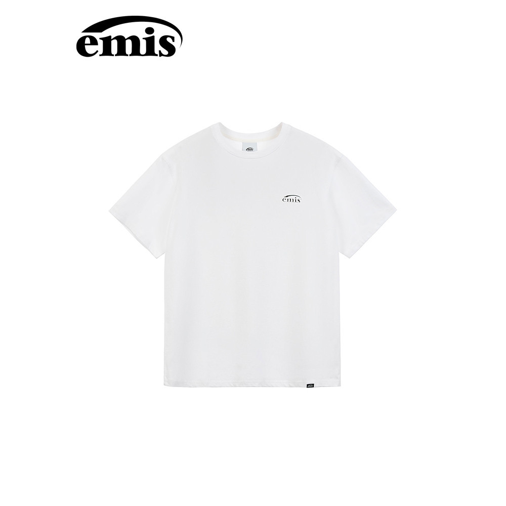 เสื้อยืดแขนสั้น Emis 2024 ผ้าฝ้ายแท้ Simple Basic All-Match Loose Top