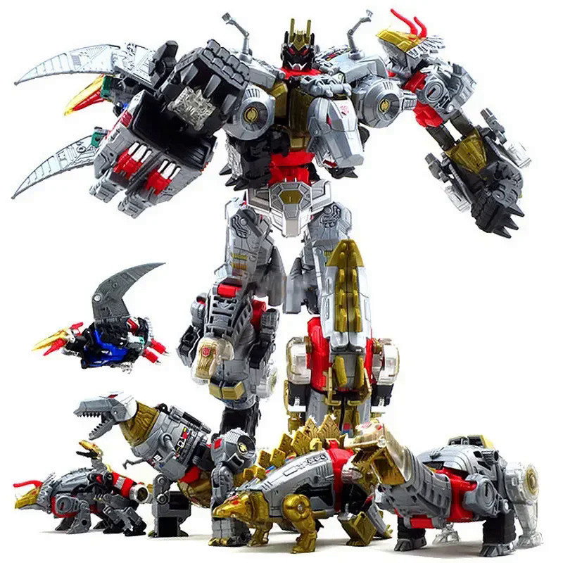 BPF 5IN1 Transformation G1 Robot Toy Dinoking Volcanicus Grimlock Slag Sludge Snarl Swoop Slash Dino