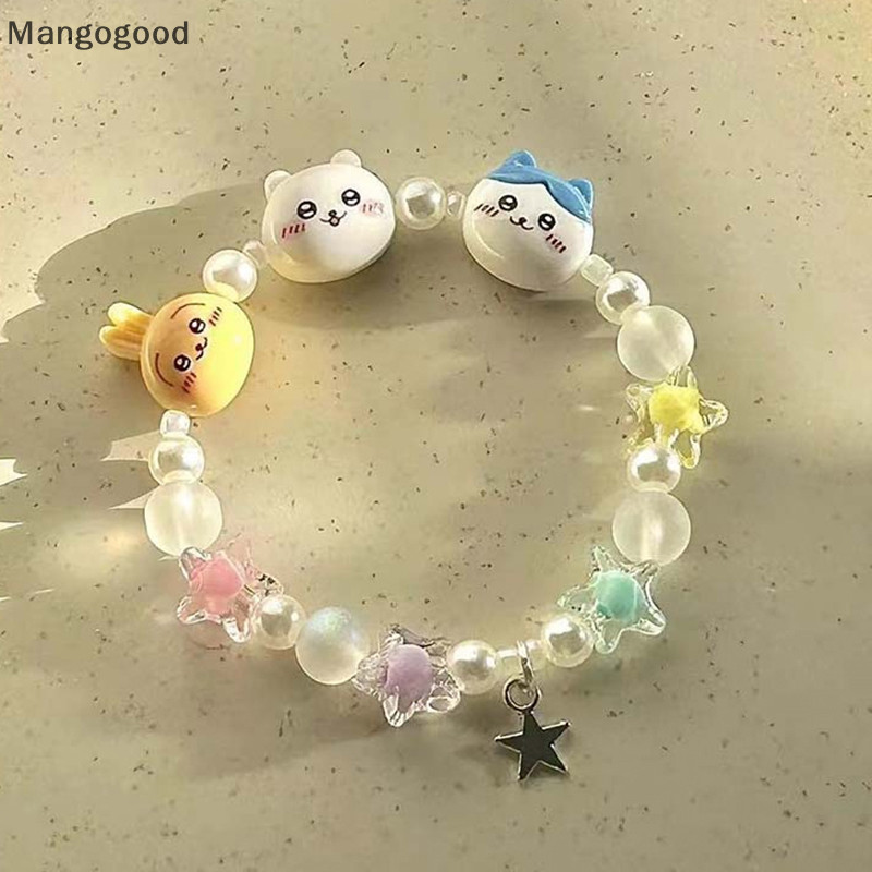 <Mangogood>การ์ตูน Kawaii Chiikawa Usagi สร้อยข้อมือหัว Niche Design Hachiware สร้อยข้อมืออุปกรณ์เสริมสาวของขวัญ Nice