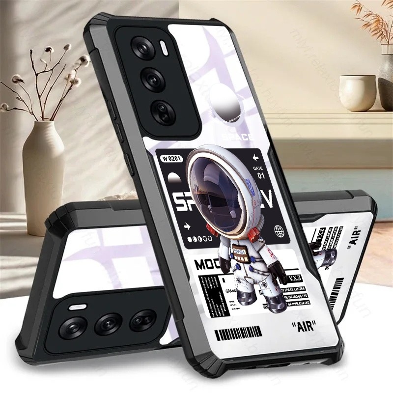 โปร่งใสเคสโทรศัพท์สําหรับ Oppo Reno 12fs 11f 10 9 8t 8z 7z 7se 6z 5 4 3 2z 4g/5g Pro Plus Shock Fall