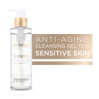 [ใหม่!] Smooth E 24k Gold เจลล้างหน้าเนื้อทองคำ Mild & Brightening Cleansing Gel 180 ml. ทำความสะอาดล้ำลึก ลดริ้วรอย