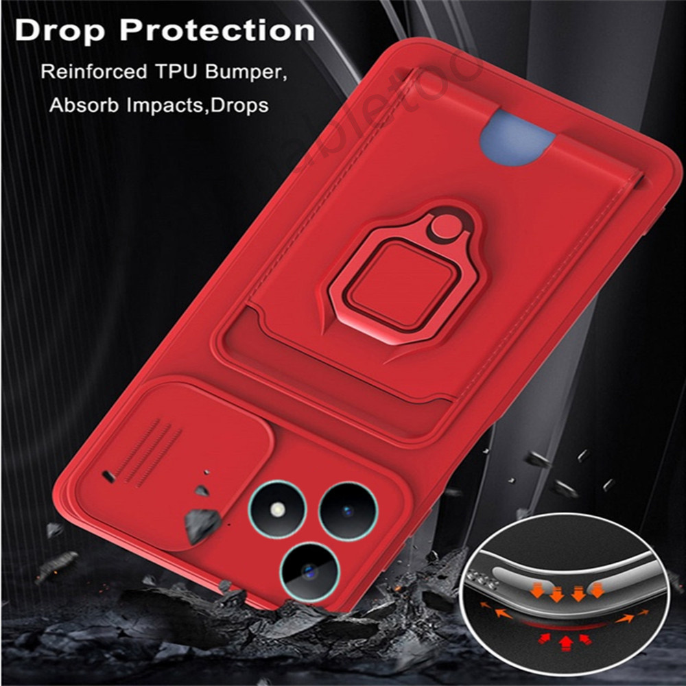 สําหรับrealme C63 C61 C65 C67 C51 C53 C55 Nfc C 63 C 61 C 67 Note50 RealmeC63 เคสโทรศัพท์TPUซิลิโคนช่องใส่การ์ดวงเล็บPushเลนส์กล้องกันกระแทกป้องกันBacKฝาครอบ - รูปที่ 7