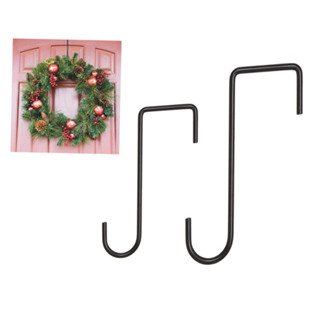 ตะขอรั้ว ไม้แขวนเคลือบรั้วเหล็กพวงหรีดคริสต์มาสตะขอเหล็กสําห…