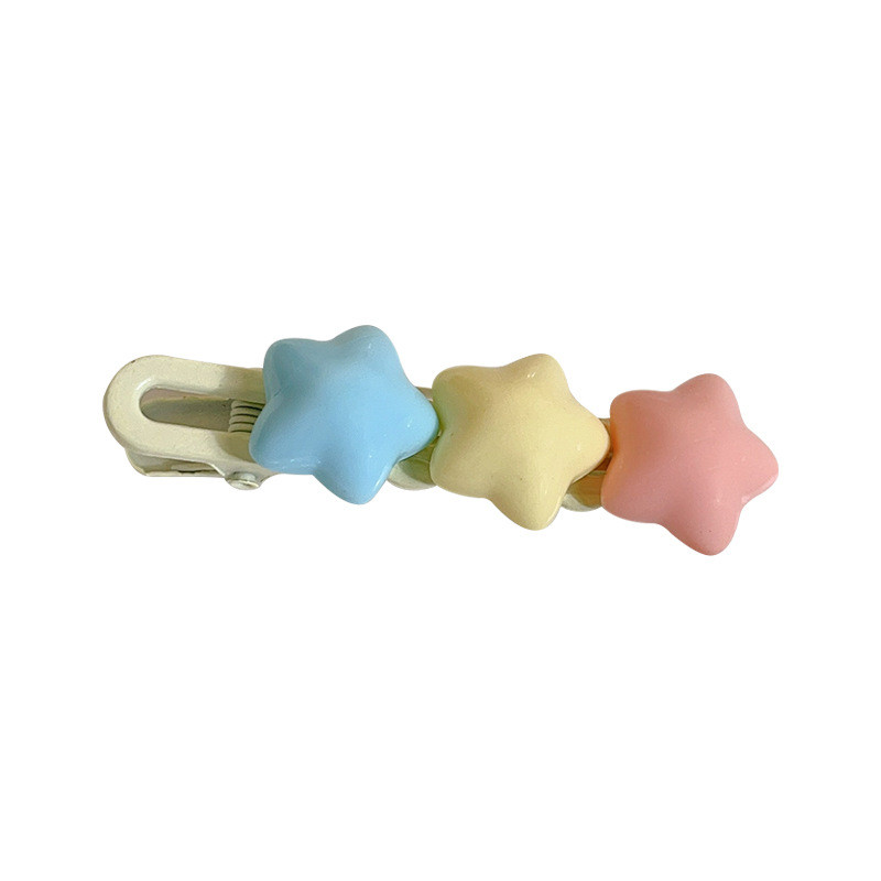 น่ารักครีมหวาน Tricolor ดาวห้าแฉก Duckbill คลิปสาวหัวใจคลิปด้านข้างคลิป Bangs Star Hairpin หญิง ราคา ถูกที่สุด ดีลบีเคเค แกลเลอรีภาพที่ 8