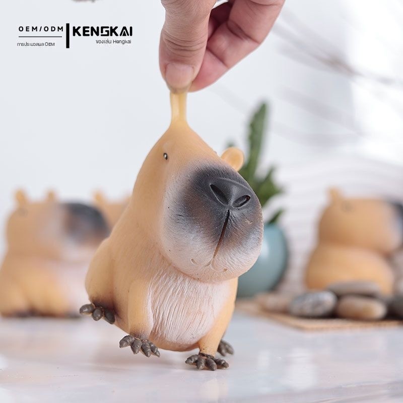 ขายร้อนน่ารักสุดน่ารักจําลอง Kapibara Pinch เพลง Decompress Quick Rebound สัตว์