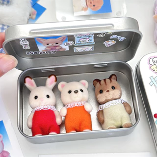กล่องดีบุกเงิน Flip Cover Case กล่องเหล็ก Mini Storage Box Desk Organizer