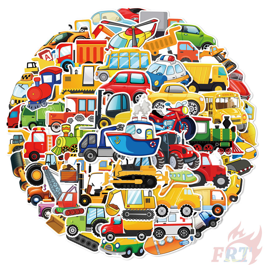 60ชิ้น/เซ็ต Vehicle Series 06 สติ๊กเกอร์ติดรถรถบรรทุก Diy แฟชั่นสติ๊กเกอร์ Doodle กันน้ํา