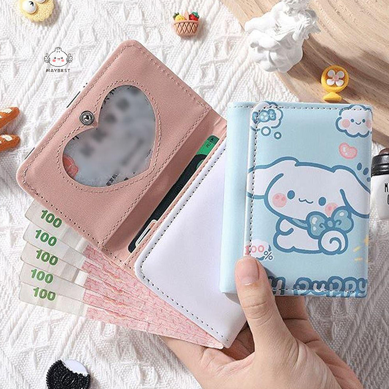 {maybest} การ์ตูน Sanrio Kuromi Pochacco Cinnamoroll Multi-Slot กระเป๋าสตางค์ Pu กระเป๋าใส่เหรียญพร้อมช่องใส่การ์ดบัตรเครดิต ID Card Storager สําหรับผู้หญิงของขวัญ {TH}